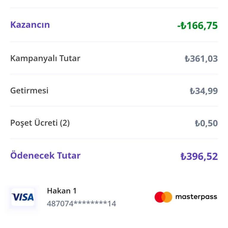 Getir Den Aldığım Ürünler
