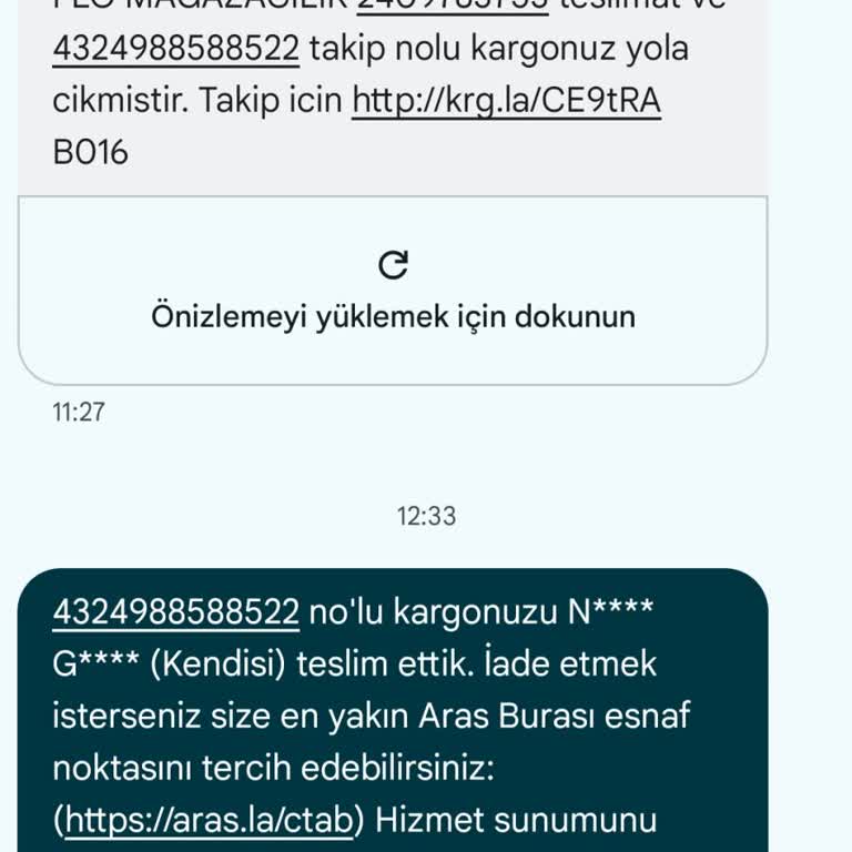 Aras Kargo Yanlış Adrese Gelen Kargo