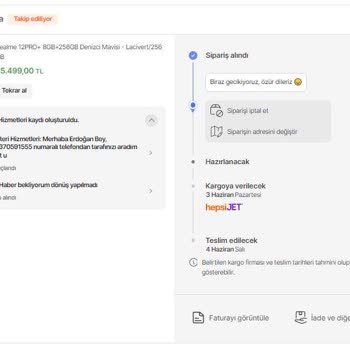 Hepsiburada Satıcılı Ürünüm Kargoya Verilmedi Ve Bilgi Alamıyorum.