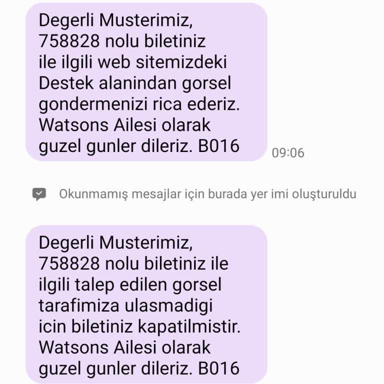 Watsons Müşteri Hizmetlerine Ulaşamama Ve Eksik Bilgi
