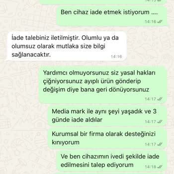 Vatan Bilgisayar İade Sorunu F