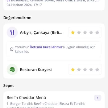Arby's Uygulamada Teslim Edildi Gibi Gösteriyor Ama Teslim Etmediler