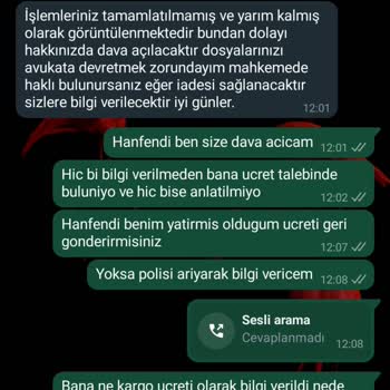 Evde Paketleme Türkiye Bilgi Verilmeden Ücret İsteyerek Dava Ve Tehdit