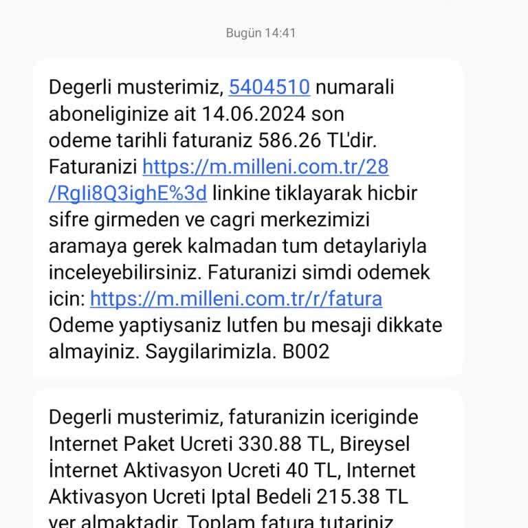 Millenicom Hakkı Olmayan Parayı İstiyor