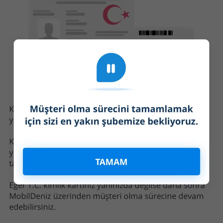 Denizbank Yeni Müşteri Olamıyorum