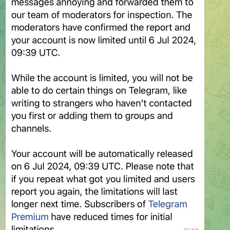 Telegram Ban Şikayeti Ve