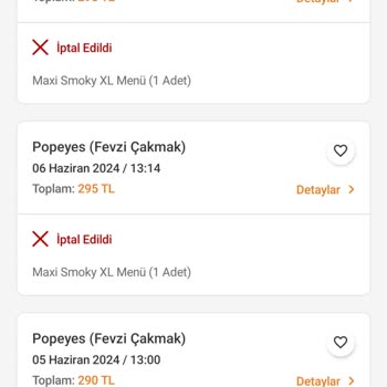 Trendyol Yemek Popeyes Yemek Teslim Etmiyor