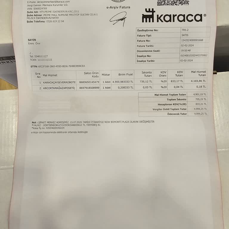 Karaca Züccaciye Karaca Konuşan Çaycı