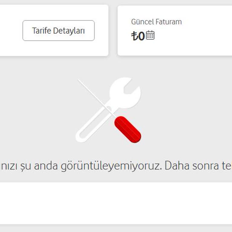 Vodafone Kolay Paket Yükleyemiyorum Tarifemi Göremiyorum