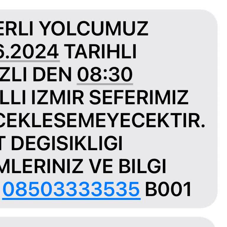 Pamukkale Turizm Sefer İptali Bilgisi