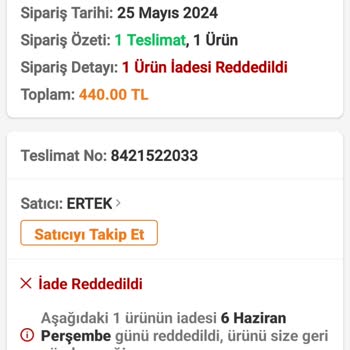 Trendyol Ürün İadesi Red Kararları Hakkında