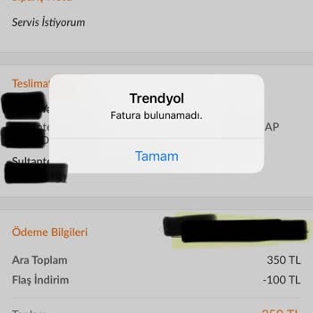 Trendyol Yemek Trendyol Müşterilerine Fatura Göndermiyor