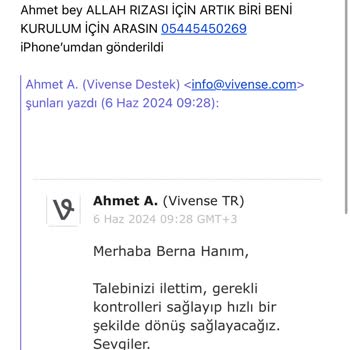 Vivense Kurulum Ekibine Ulaşamıyorum Telefonları Açmıyorlar