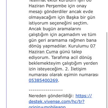 Vivense Kurulum Ekibine Ulaşamıyorum Telefonları Açmıyorlar