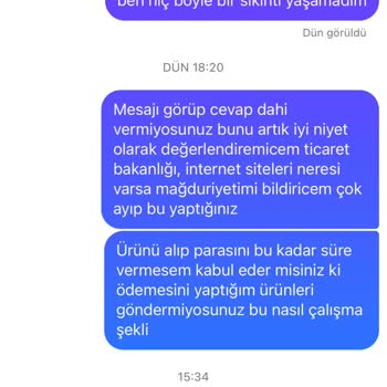 Katreninzeyli Firması Satın Aldığım Ürünleri 16 Gündür Göndermedi