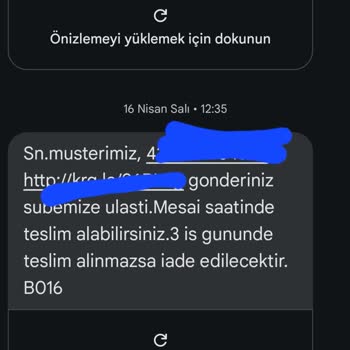 Aras Kargo Kargonun Adrese Teslim Edilmemesi
