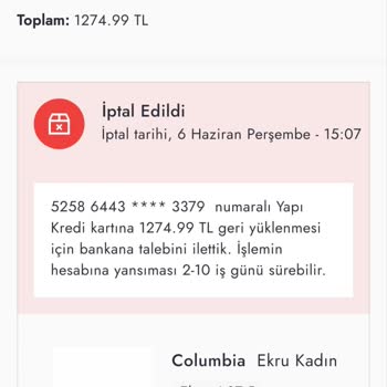 Boyner İndirimli Aldığım Ürünlerimi İptal Etti.