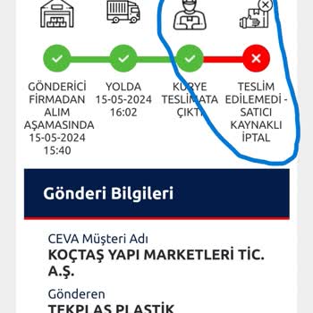 Koçtaş Ürünü Teslim Etmiyor. 40GÜN Oldu. Mağdurum. Lütfen Yardım Edin!