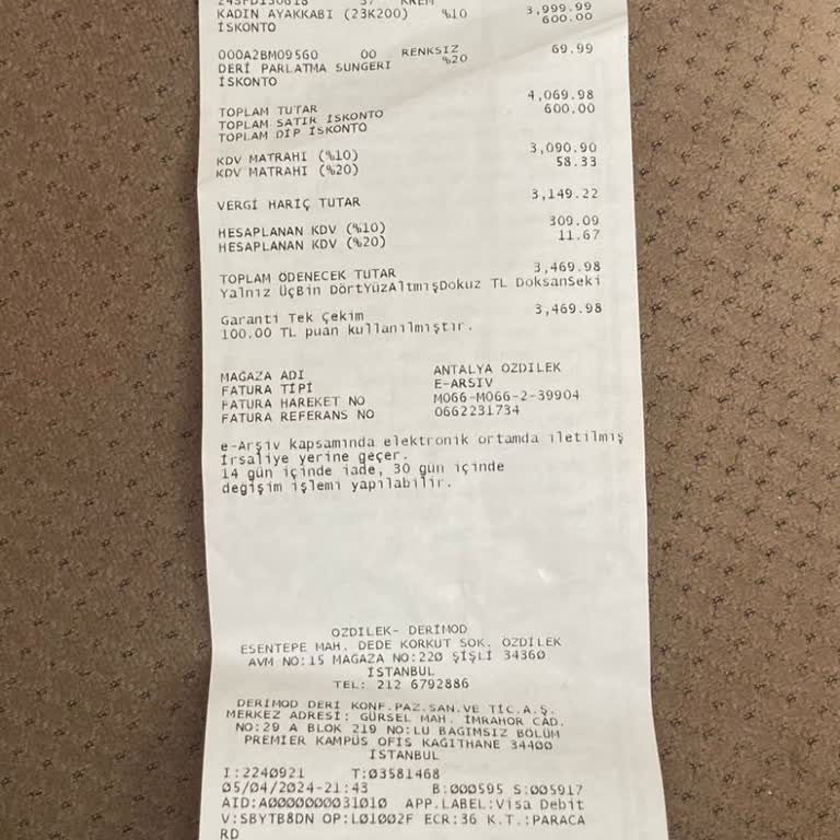 Antalya Derimod Alışveriş Şikayeti