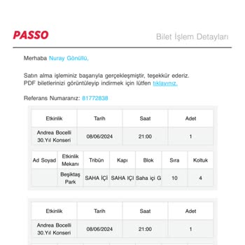 Passo Konser Bileti Alırsan Mağdur Olursun