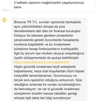 Binance TR Para Bloke Koyma