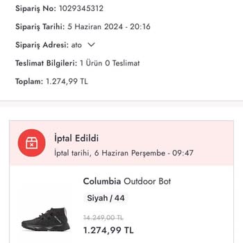 Boyner'in Haksız Sipariş İptali