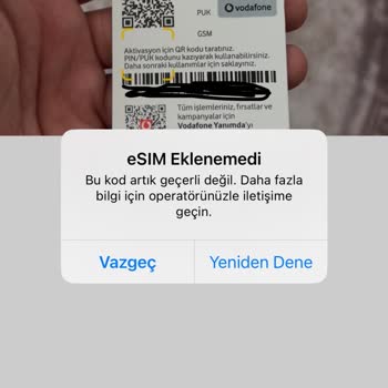 Vodafone Esim Aktarma Sorunu