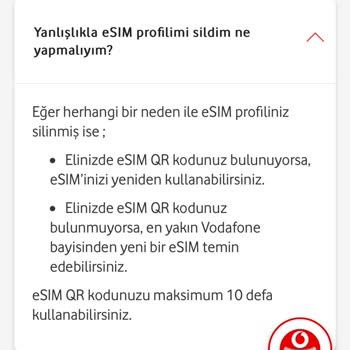 Vodafone Esim Aktarma Sorunu