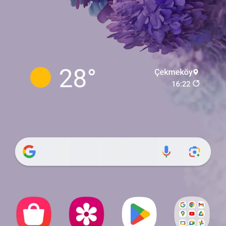 Samsung Telefon Ekranda Dikey Yeşil Işık