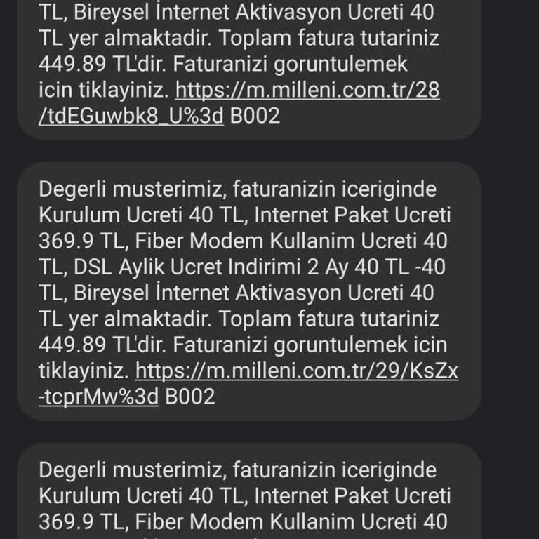 Millenicom İnternet İletişim Kuramıyorum Fatura Şişirme