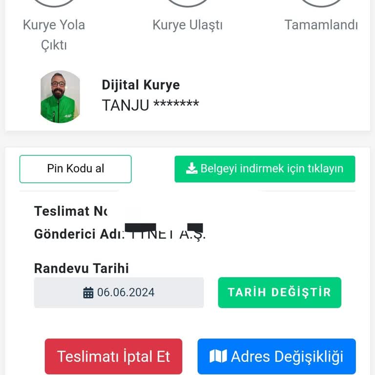 Dijital Kurye İle İletişimin İmkansız Olması