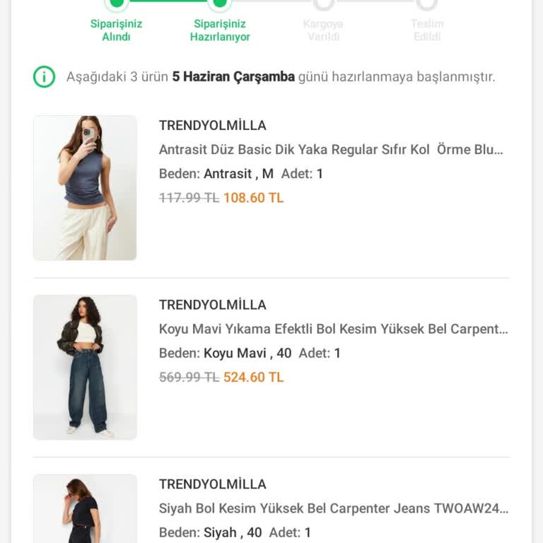 Trendyolmilla En Geç Yarin Kargoda Olmasına Rağmen Hâlâ Daha Hazırlık Aşamasında