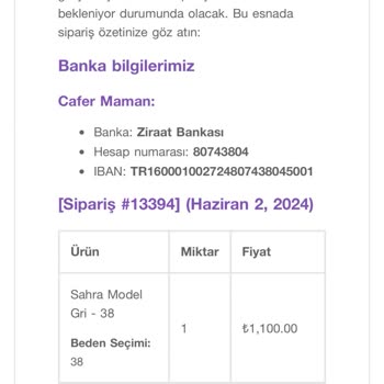 Beyhan Butik Gönderilmeyen Elbise Para İadesi İstiyorum