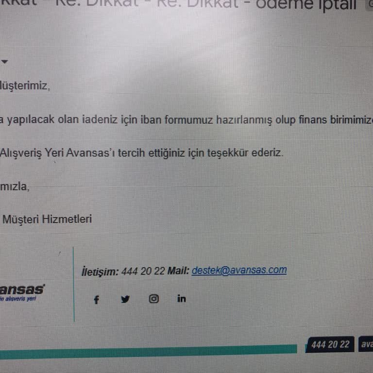 Avansaspro.com Ödeme İptali!