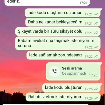 LESEQUENCE İade Kodu Oluşturmuyorlar