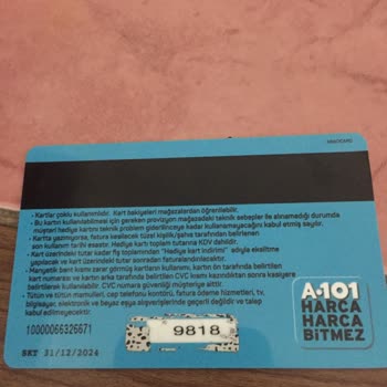 A101 Zaman Geçmediği Halde Hediye Kart İptal Edildi