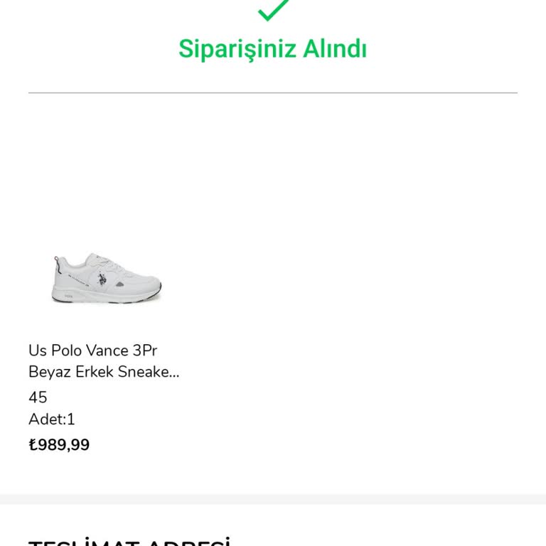 Çetinkaya 28.05.2024 Tarihinde Aldığım Gönderilmeyen Ayakkabı