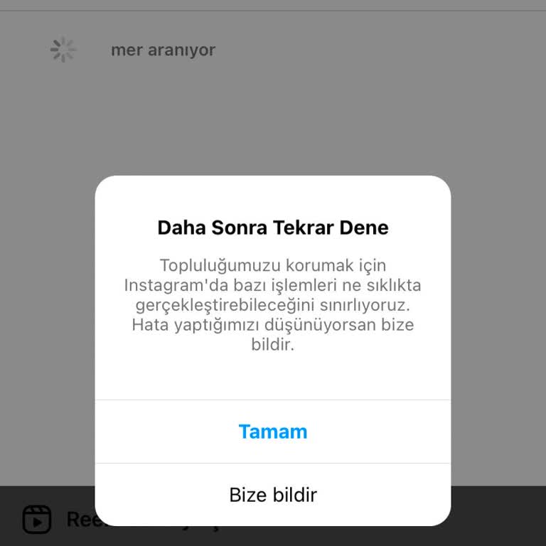 Instagram Paylaşımı Yapılamaması