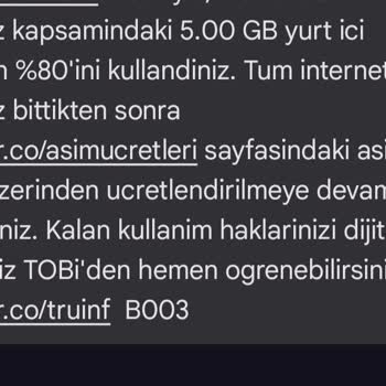 Vodafone Tarife Aşım Mağduriyeti