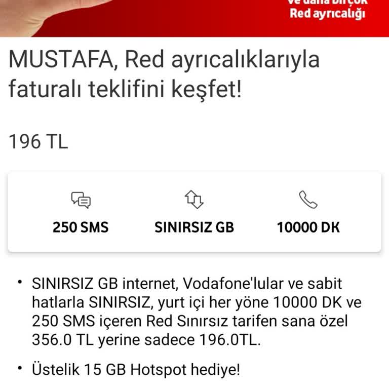 Vodafone Den Gelen Teklif
