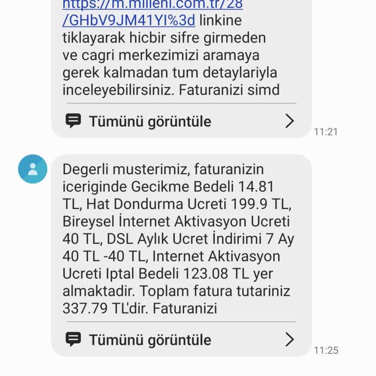 Millenicom Haksız Yere Faturalandırma Yaptı