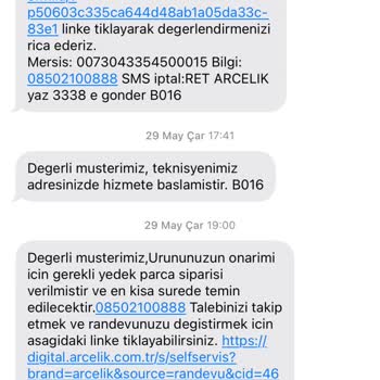 Arçelik 6 Parçası Değişen Bulaşık Makinesi