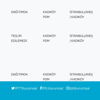 PTT Kargo Kadıköy PDM Resmi Evrakımı Teslim Etmiyor