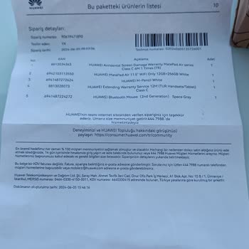 Huawei Türkiye Online Dan Aldığım Ürün Yurtiçi Kargo Da Çalındı