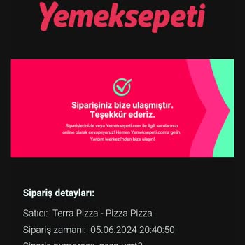 Yemeksepeti - Terra Pizza Sipariş İçin Kurye Bulunamadı!