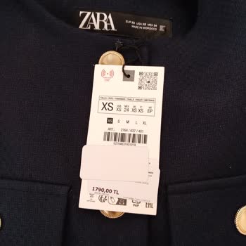 Kullanılıp Kargolanan Zara Ceket...