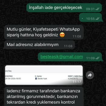 Kıyafet Sepeti Paramı İade Etmiyorlar