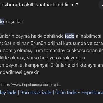 Hepsiburada İade Edememe Sorunu