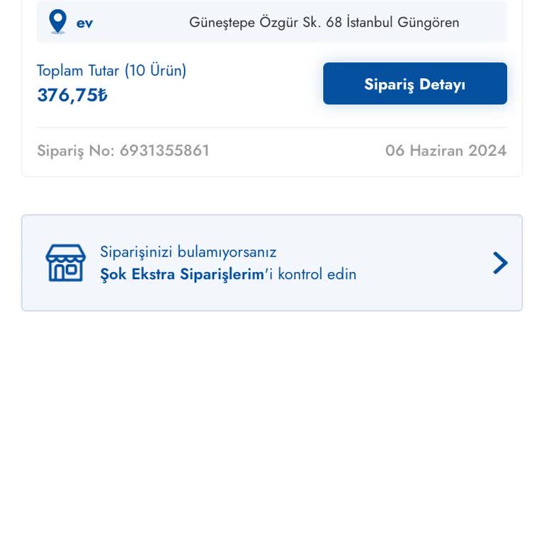 Şok Marketler Sabah Verdiğim Siparişim Akşama Kadar Gelmedi
