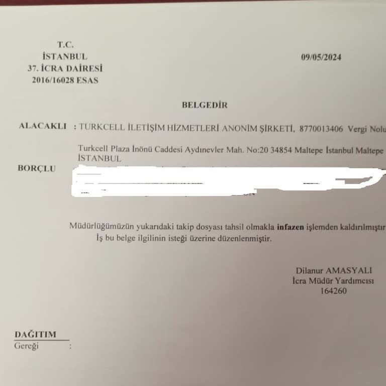 Turkcell İcra Borcu Ödendiği Halde İşlem Yapmıyor